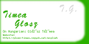 timea glosz business card